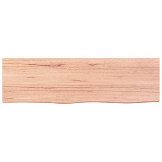 Bathroom Countertop Light Brown 100x30x(2-6)cm Treated Solid Wood - Giant Lobelia