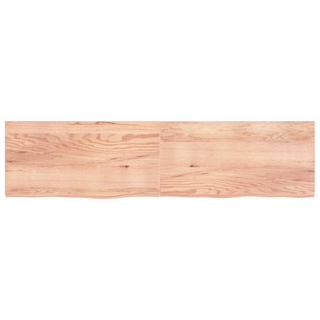 Bathroom Countertop Light Brown 200x50x(2-4)cm Treated Solid Wood - Giant Lobelia