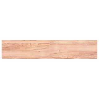 Bathroom Countertop Light Brown 200x40x(2-6)cm Treated Solid Wood - Giant Lobelia