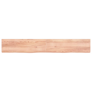 Bathroom Countertop Light Brown 200x30x(2-6)cm Treated Solid Wood - Giant Lobelia