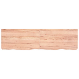 Bathroom Countertop Light Brown 180x50x(2-6)cm Treated Solid Wood - Giant Lobelia