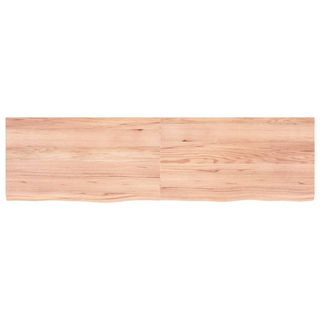 Bathroom Countertop Light Brown 180x50x(2-4)cm Treated Solid Wood - Giant Lobelia