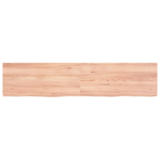 Bathroom Countertop Light Brown 180x40x(2-6)cm Treated Solid Wood - Giant Lobelia