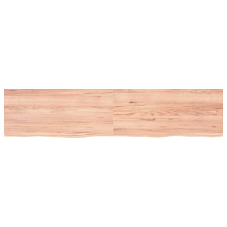 Bathroom Countertop Light Brown 180x40x(2-4)cm Treated Solid Wood - Giant Lobelia