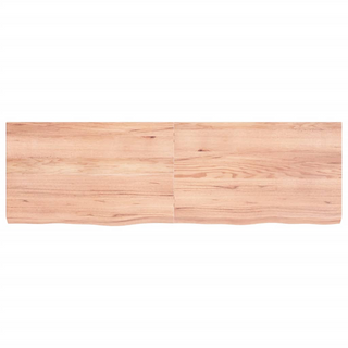 Bathroom Countertop Light Brown 160x50x(2-6)cm Treated Solid Wood - Giant Lobelia