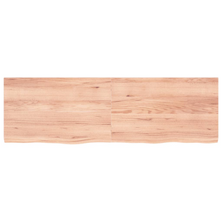 Bathroom Countertop Light Brown 160x50x(2-4)cm Treated Solid Wood - Giant Lobelia