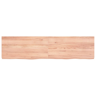 Bathroom Countertop Light Brown 160x40x(2-6)cm Treated Solid Wood - Giant Lobelia