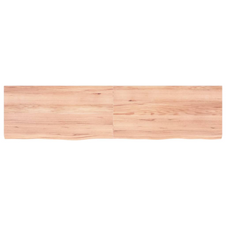 Bathroom Countertop Light Brown 160x40x(2-4)cm Treated Solid Wood - Giant Lobelia