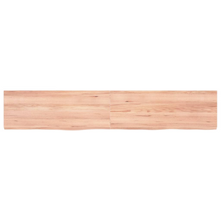 Bathroom Countertop Light Brown 160x30x(2-6)cm Treated Solid Wood - Giant Lobelia