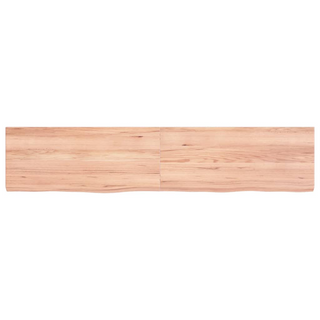 Bathroom Countertop Light Brown 140x30x(2-4)cm Treated Solid Wood - Giant Lobelia