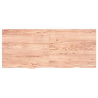 Bathroom Countertop Light Brown 120x50x(2-4)cm Treated Solid Wood - Giant Lobelia