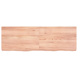 Bathroom Countertop Light Brown 120x40x(2-6)cm Treated Solid Wood - Giant Lobelia