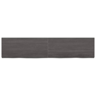 Bathroom Countertop Dark Brown 180x40x(2-6) cm Treated Solid Wood - Giant Lobelia