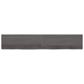 Bathroom Countertop Dark Brown 220x40x(2-6) cm Treated Solid Wood - Giant Lobelia