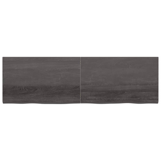 Bathroom Countertop Dark Brown 200x60x(2-4) cm Treated Solid Wood - Giant Lobelia