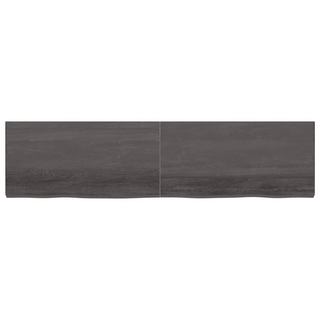 Bathroom Countertop Dark Brown 200x50x(2-6) cm Treated Solid Wood - Giant Lobelia