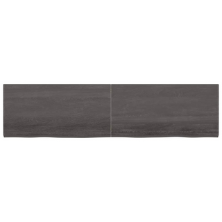 Bathroom Countertop Dark Brown 200x50x(2-4) cm Treated Solid Wood - Giant Lobelia