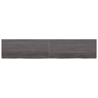 Bathroom Countertop Dark Brown 200x40x(2-4) cm Treated Solid Wood - Giant Lobelia