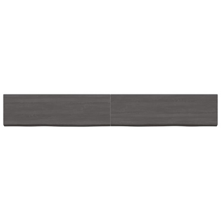 Bathroom Countertop Dark Brown 200x30x(2-6) cm Treated Solid Wood - Giant Lobelia