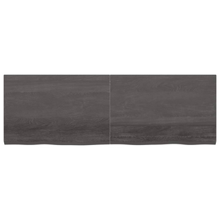 Bathroom Countertop Dark Brown 180x60x(2-4) cm Treated Solid Wood - Giant Lobelia