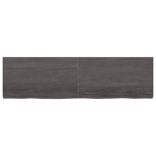 Bathroom Countertop Dark Brown 180x50x(2-6) cm Treated Solid Wood - Giant Lobelia