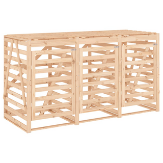 Triple Wheelie Bin Storage Solid Wood Pine - Giant Lobelia