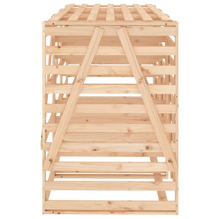 Triple Wheelie Bin Storage Solid Wood Pine - Giant Lobelia