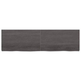 vidaXL Table Top Dark Grey 180x50x6 cm Treated Solid Wood Oak - Giant Lobelia