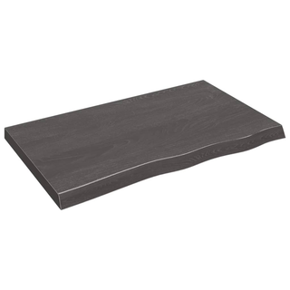 vidaXL Table Top Dark Grey 100x60x6 cm Treated Solid Wood Oak - Giant Lobelia