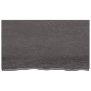 vidaXL Table Top Dark Grey 100x60x6 cm Treated Solid Wood Oak - Giant Lobelia