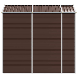 vidaXL Garden Shed Brown 191x215x198 cm Galvanised Steel - Giant Lobelia