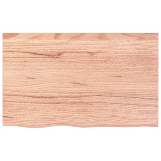 Bathroom Countertop Light Brown 80x50x(2-6) cm Treated Solid Wood - Giant Lobelia