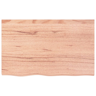 Bathroom Countertop Light Brown 80x50x(2-4) cm Treated Solid Wood - Giant Lobelia