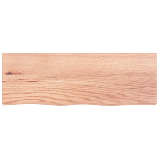 Bathroom Countertop Light Brown 80x30x(2-6) cm Treated Solid Wood - Giant Lobelia