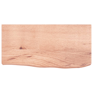 Bathroom Countertop Light Brown 60x30x(2-6) cm Treated Solid Wood - Giant Lobelia