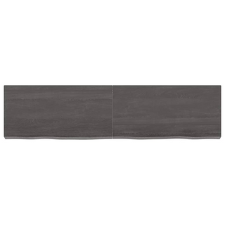 Bathroom Countertop Dark Brown 120x30x(2-6) cm Treated Solid Wood - Giant Lobelia