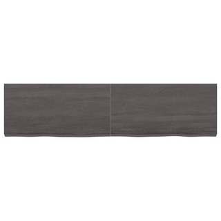 Bathroom Countertop Dark Brown 120x30x(2-4) cm Treated Solid Wood - Giant Lobelia