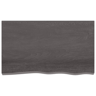 Bathroom Countertop Dark Brown 100x60x2 cm Treated Solid Wood - Giant Lobelia