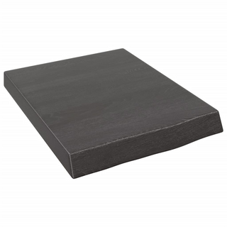 Bathroom Countertop Dark Grey 40x50x(2-6) cm Treated Solid Wood - Giant Lobelia