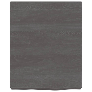 Bathroom Countertop Dark Grey 40x50x(2-6) cm Treated Solid Wood - Giant Lobelia