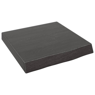 Bathroom Countertop Dark Brown 40x40x(2-6) cm Treated Solid Wood - Giant Lobelia