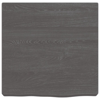 Bathroom Countertop Dark Brown 40x40x(2-6) cm Treated Solid Wood - Giant Lobelia