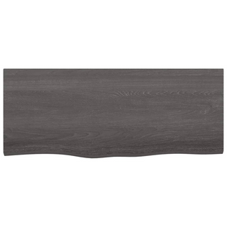 Bathroom Countertop Dark Brown 100x40x(2-4) cm Treated Solid Wood - Giant Lobelia