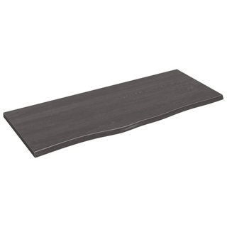 Bathroom Countertop Dark Grey 100x40x2 cm Treated Solid Wood - Giant Lobelia