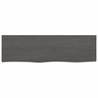 Bathroom Countertop Dark Brown 100x30x(2-6) cm Treated Solid Wood - Giant Lobelia