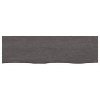 Bathroom Countertop Dark Brown 100x30x(2-4) cm Treated Solid Wood - Giant Lobelia