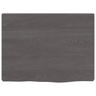 Bathroom Countertop Dark Brown 40x30x2 cm Treated Solid Wood - Giant Lobelia