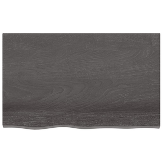 Bathroom Countertop Dark Brown 80x50x(2-6) cm Treated Solid Wood - Giant Lobelia