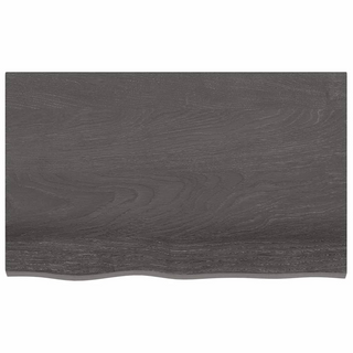 Bathroom Countertop Dark Brown 80x50x2 cm Treated Solid Wood - Giant Lobelia