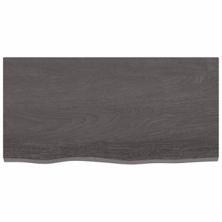 Bathroom Countertop Dark Brown 80x40x(2-4) cm Treated Solid Wood - Giant Lobelia